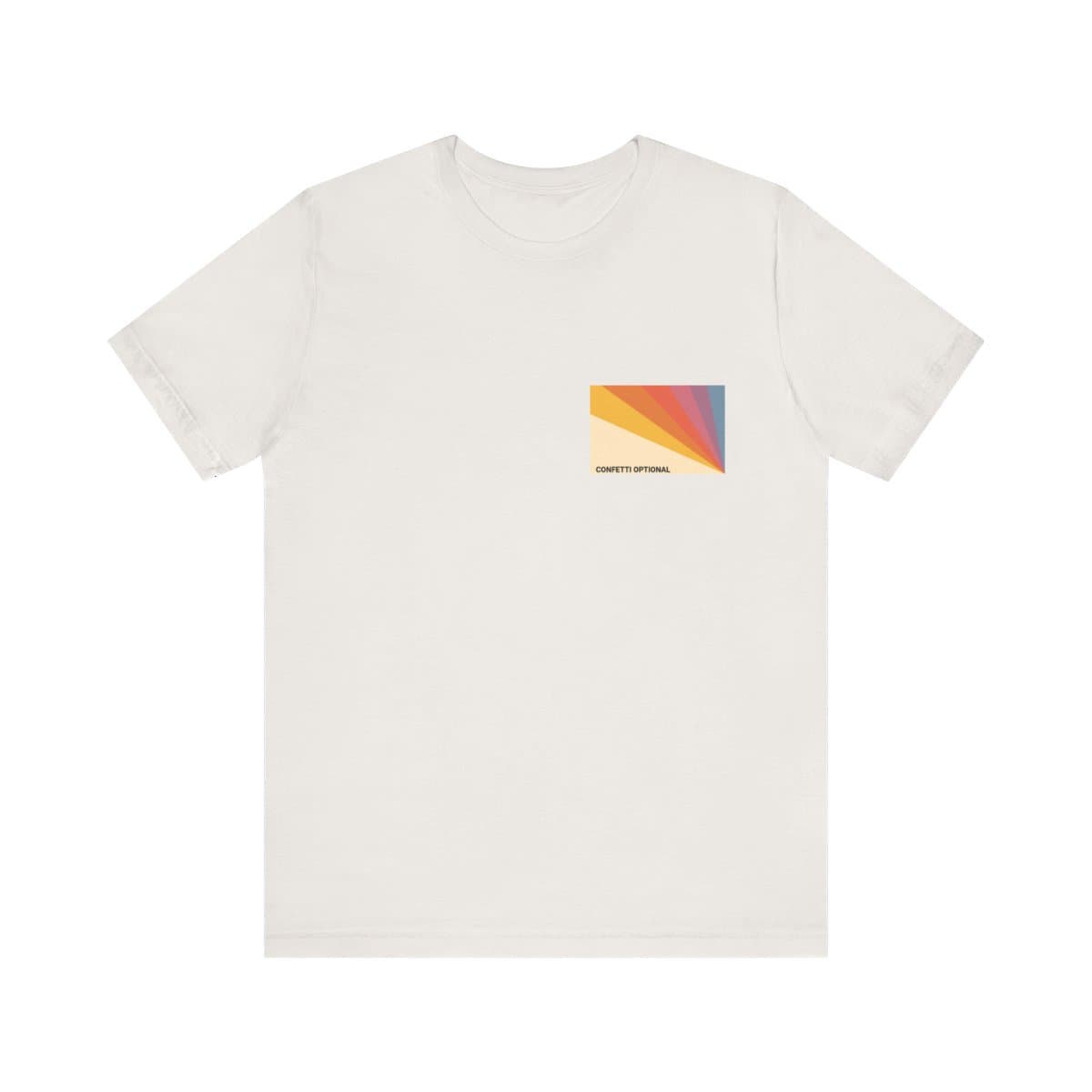 “Confetti Optional” Short Sleeve Tee — Vintage White